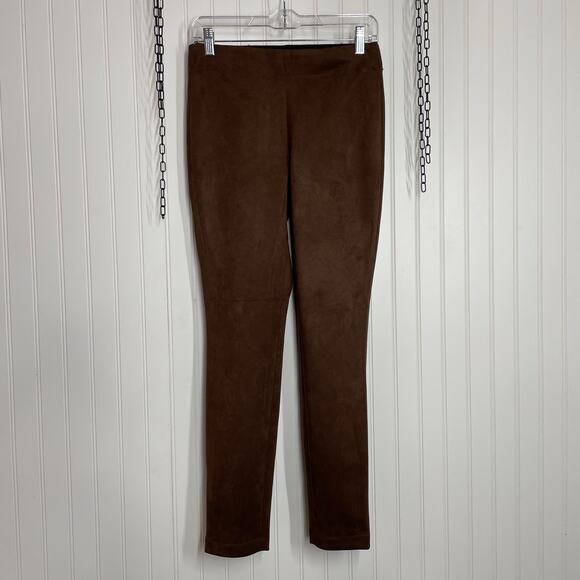 NWT Max Studio Women’s Brown High Waist Stretchable Pull On Cropped Pants Size S - Picture 1 of 8